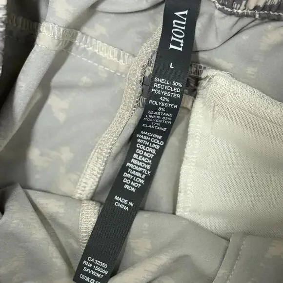 VUORI Women's Dash Mid Rise Animal Print Running Shorts, Opal Spots (Gray), L - Picture 3 of 12